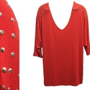 Apt 9 0X/14 red tunic top